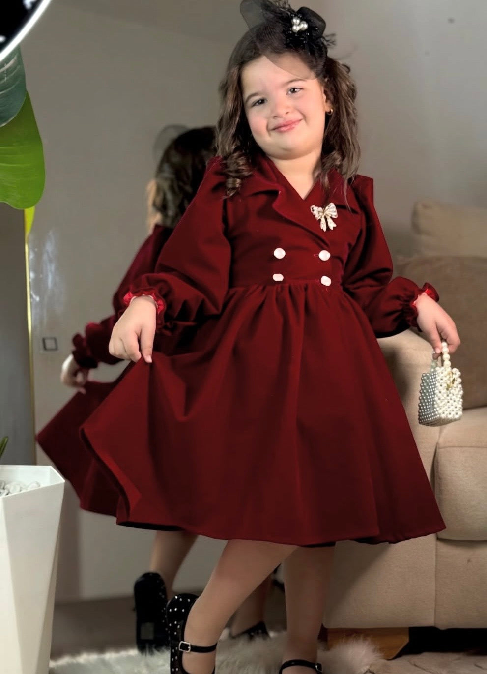 robe fille rouge