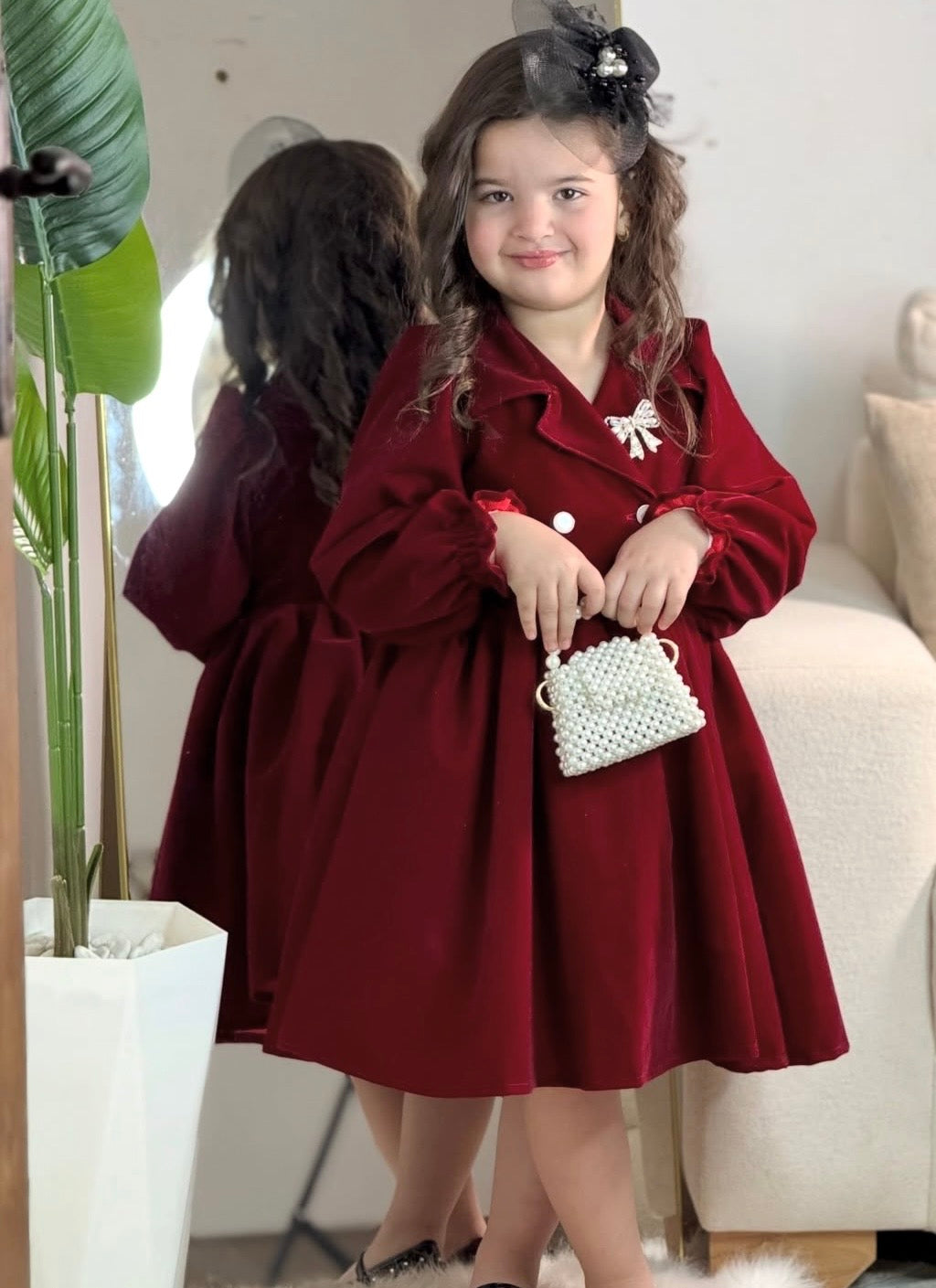 robe fille rouge